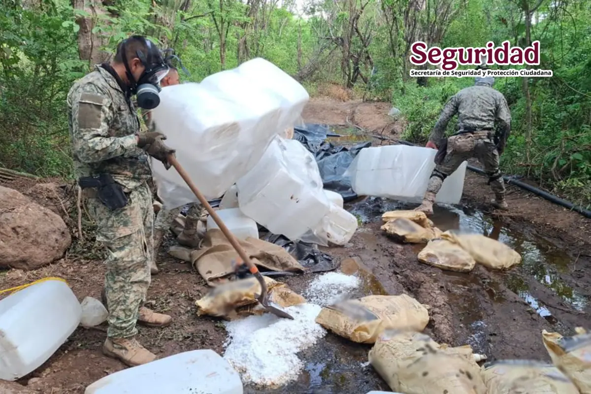 Sinaloa bajo operativos: incautan drogas, armas y desmantelan laboratorios durante la última semana