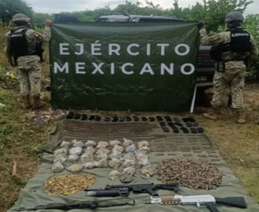 Aseguramiento de armas en Sinaloa y más. Foto: Cortesía