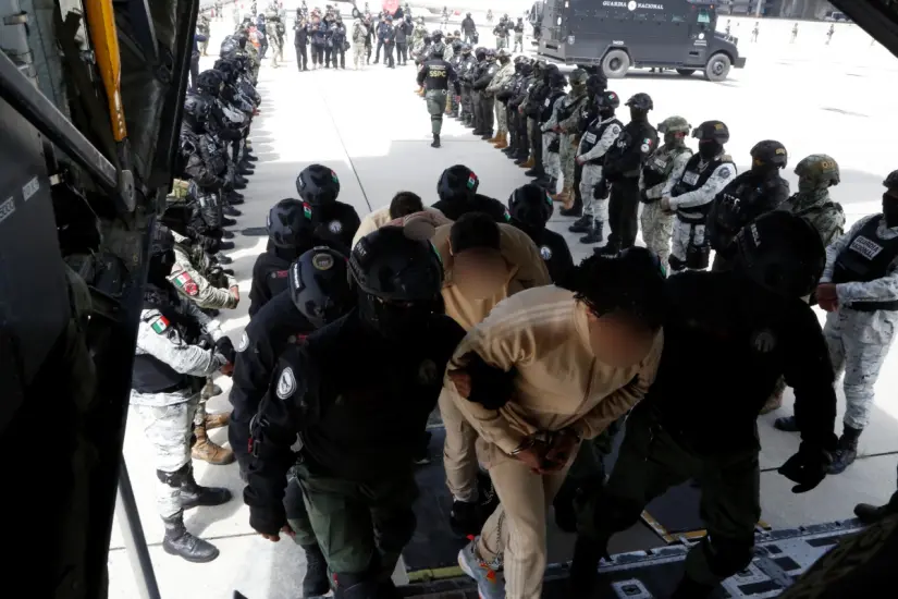 Todos los reos contaban con órdenes de extradición por delitos de alto impacto en Estados Unidos. Foto: SSPC