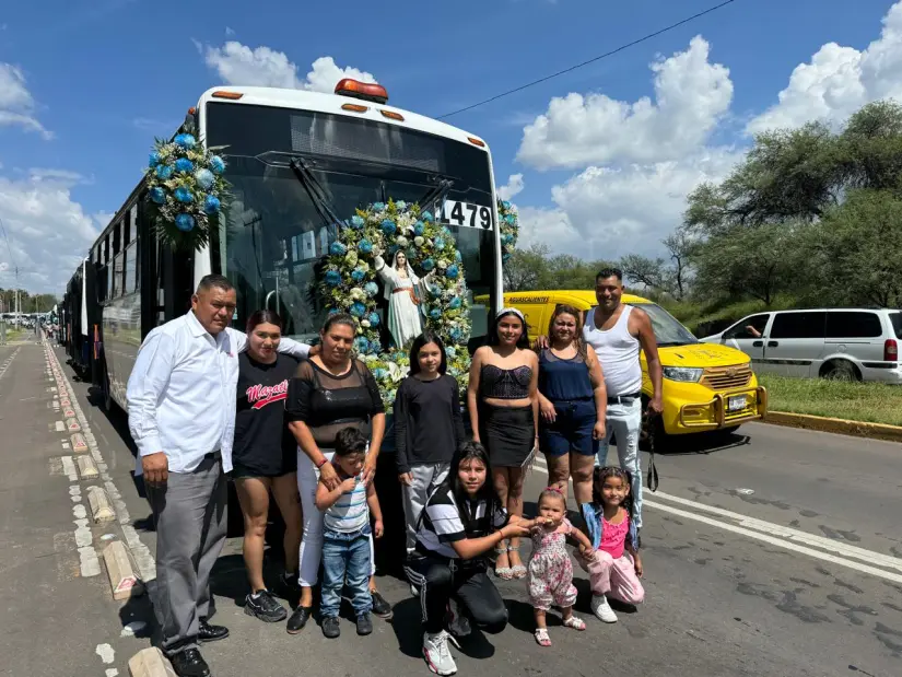 Calles cerradas en Aguascalientes por peregrinación de transportistas. Foto: Cortesía