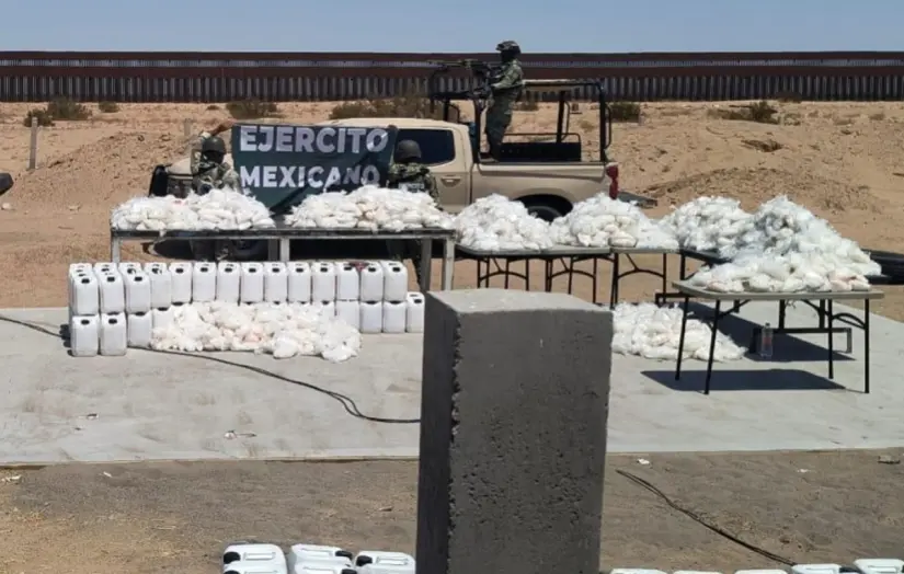 El costo de la droga asegurada es de 425 millones de pesos, un importante golpe al narcotráfico. Foto: SSPC