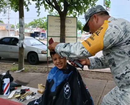 Personal de la Guardia Nacional realiza labor social y mejora del entorno en colonias de Culiacán