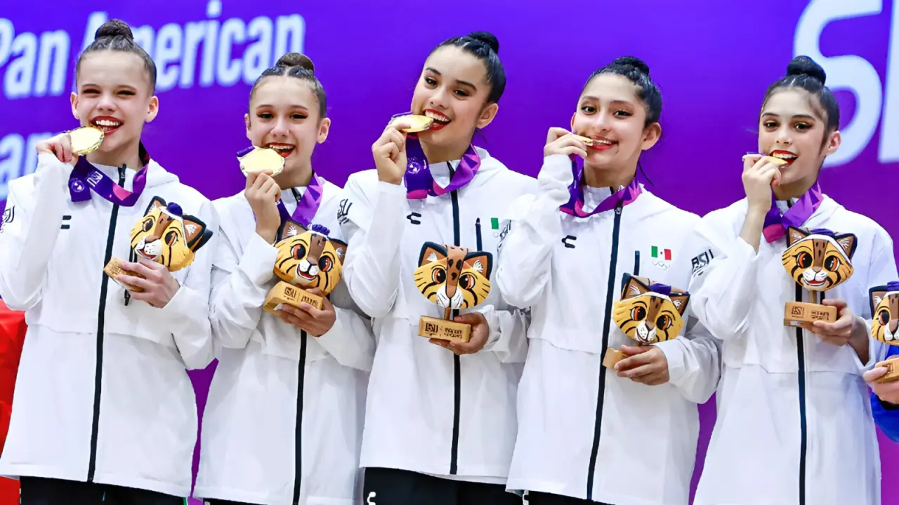 El conjunto de gimnasia rítmica cierra con oro y plata su actuación en Asunción 2025. Foto: CONADE