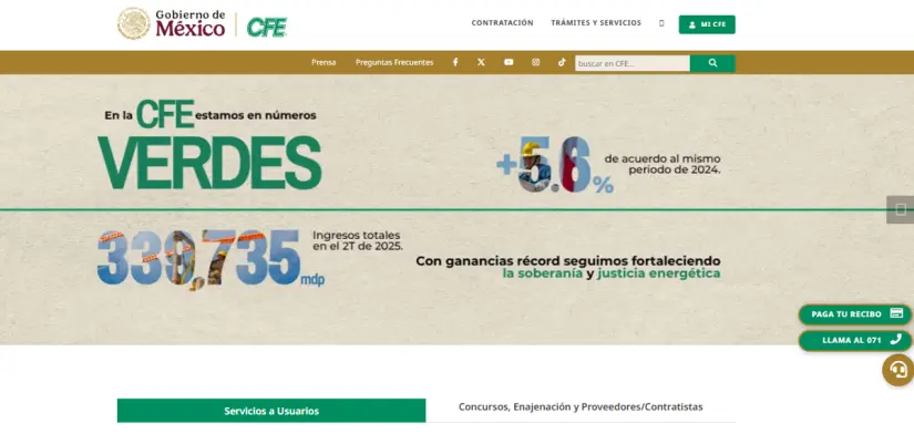 Consulta en la página oficial de CFE y solicita una revisión en caso de que tu equipo no funcione. Foto: Cortesía.