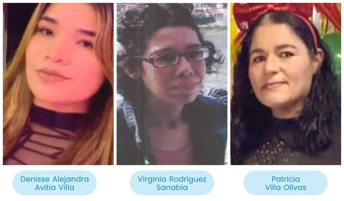 Dennise, Virginia y Patricia, están desaparecidas en Sinaloa; ayúdalas a regresar a casa