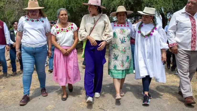 La secretaria de Turismo federal durante su visita a Hidalgo para promover el Tianguis de Pueblos Mágicos. Foto: Cortesía