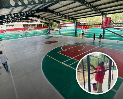 IMDEC renueva cancha de usos múltiples para estudiantes en Culiacán