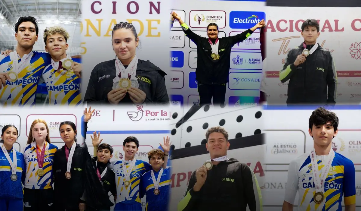 Sinaloa brilló en la Olimpiada Nacional CONADE 2025 con 45 oros, 60 platas y 78 bronces. Foto: ISDE