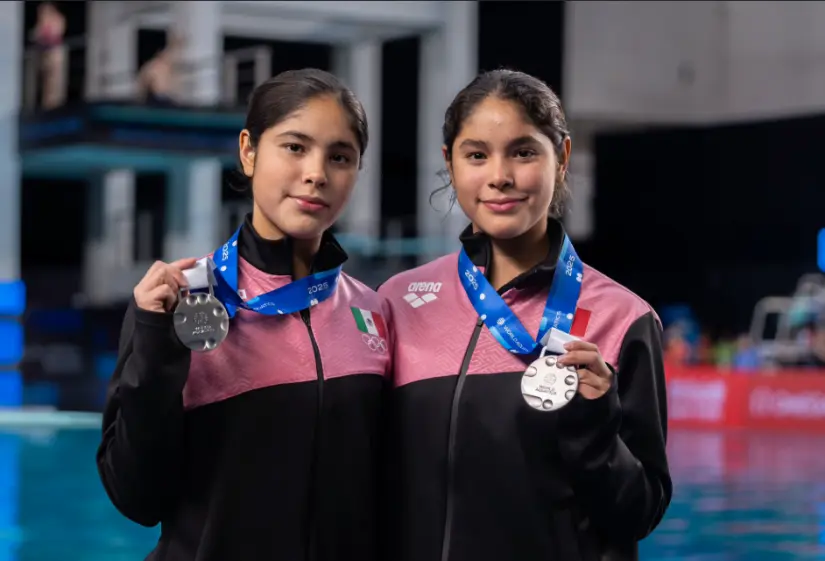 Clavadistas mexicanas hermanas Lía y Mía Cueva. Foto: cortesía Clavadistas mexicanas hermanas Lía y Mía Cueva. Foto: Cortesía.