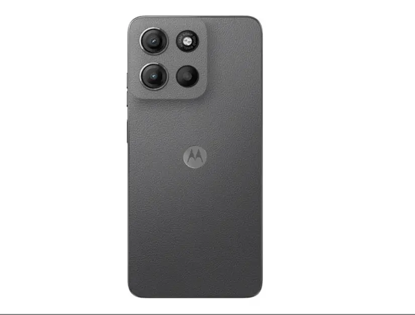 Motorola Moto G15 con diseño con acabado de cuero vegano. Foto: Cortesía