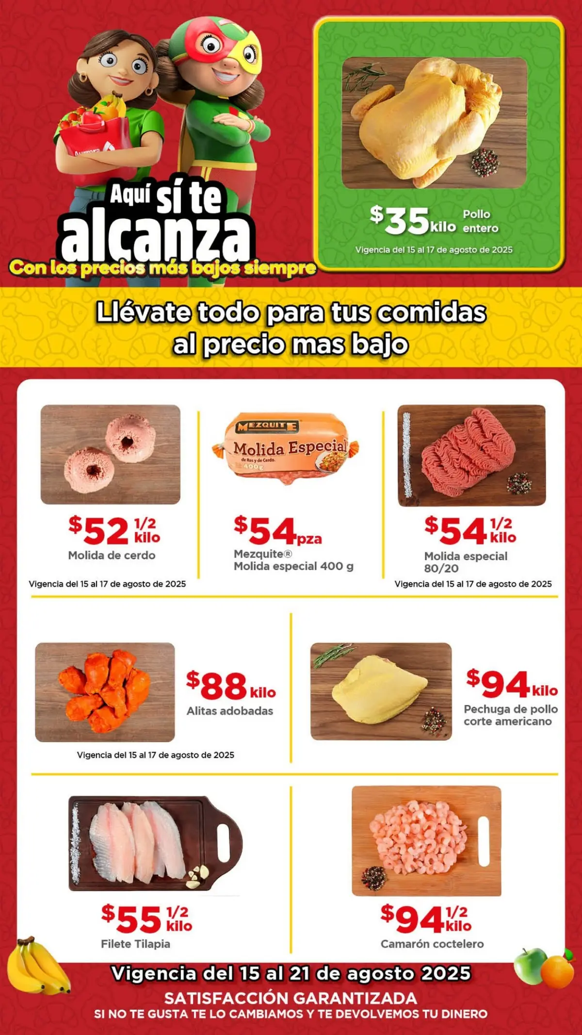 También encuentras una variedad de ofertas en carnes y pescados. Imagen: Bodega Aurrera