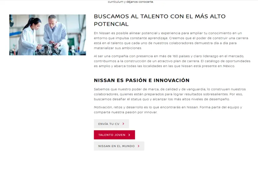 Consulta la página web de Nissan Mexicana y postúlate lo antes posible. Foto. Cortesía.