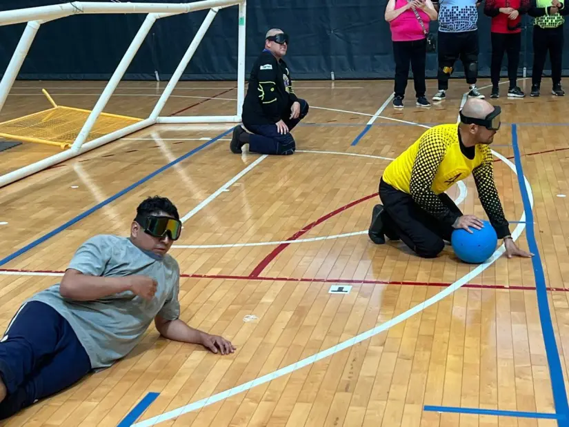 Preselección de Golbol Sinaloa lista para competir en el Campeonato Nacional Libre. Foto IMDEC