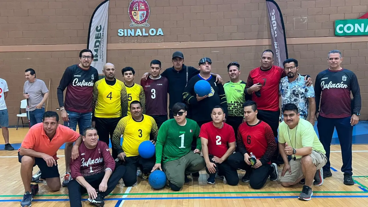 Deportistas de Guasave, Mazatlán, Ahome y Culiacán brillan en el Torneo Estatal de Golbol. Foto IMDEC
