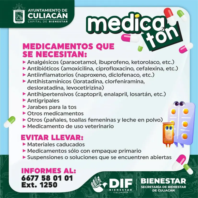 DIF Culiacán convoca a Medicatón 2025. Foto: Cortesía.