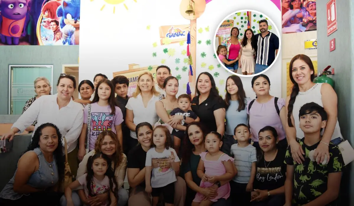 Isabella y Abril celebran el fin de su batalla contra el cáncer, tocando la campana que simboliza la esperanza, la fuerza y el amor que las acompañó en esta batalla. Foto: Lino Ceballos