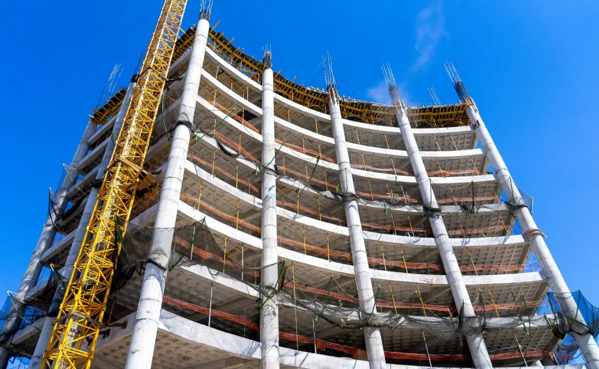 Así lucen los avances de la construcción de la Torre T10 en Tijuana. Foto: Secretaría de Turismo de Baja California