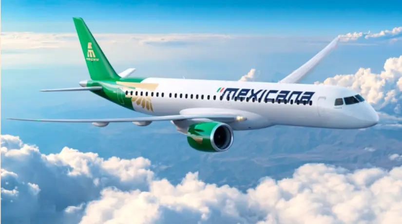 Avión Embraer de Mexicana. Foto: cortesía.