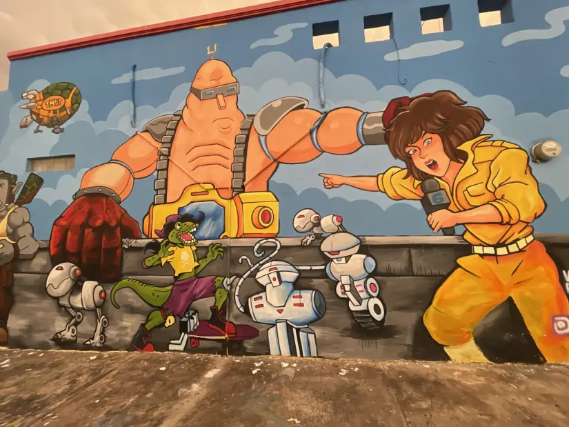 Otros personajes conocidos de la serie aparecen también en el mural. Foto: Lino Ceballos