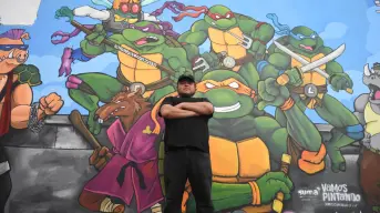 El mural de las Tortugas Ninja en el centro de Culiacán que se hizo viral; un homenaje de Gustavo Leal a la infancia