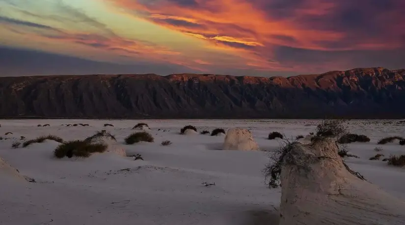 Disfruta del atardecer en las Dunas Blancas de Yeso en Coahuila. Foto: cortesía Disfruta del atardecer en las Dunas Blancas de Yeso en Coahuila. Foto: cortesía.