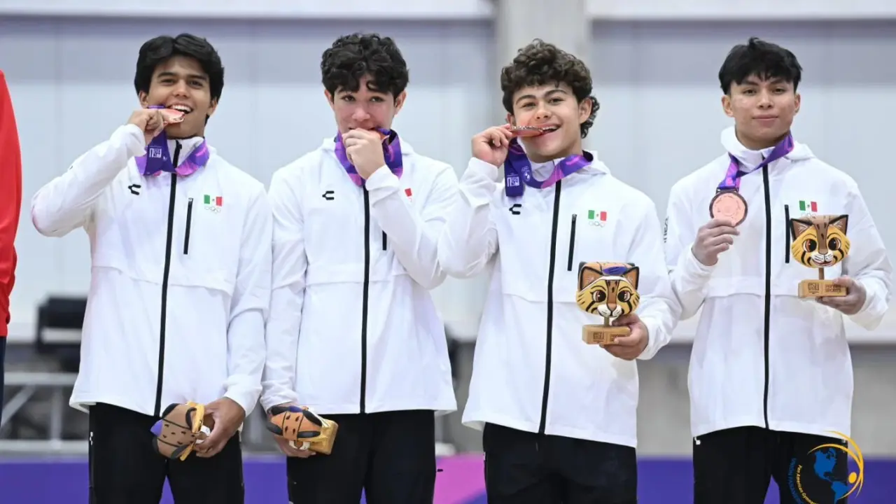 Los culichis Aarón Ibarra y Gael Rosales, junto a Juan Pablo Dueñas y Lorenzo Zaragoza, brillaron en Asunción 2025. Foto: IMDEC
