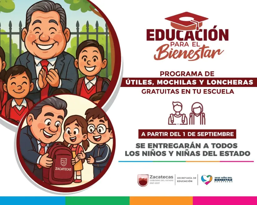 Apoyos de Educación para el Bienestar 2025 en Zacatecas. Foto: Cortesía