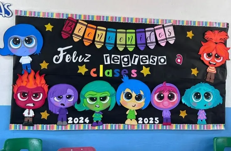 Diseño de periódico mural para el nuevo ciclo escolar. Foto: Pinterest Diseño de periódico mural para el nuevo ciclo escolar. Foto: Pinterest.