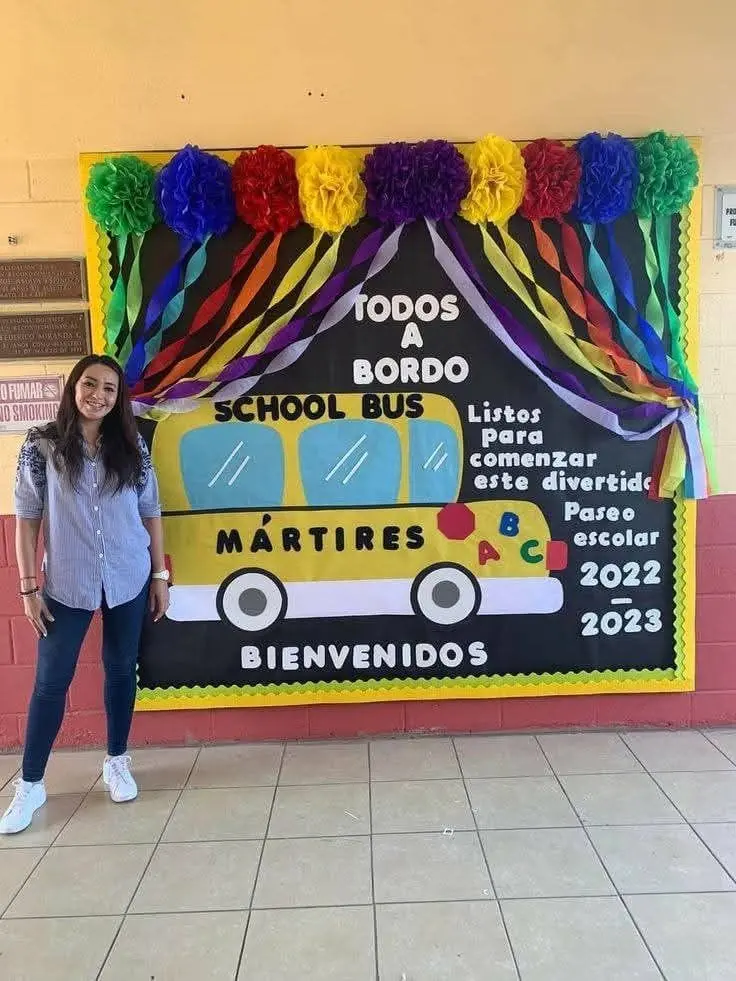 Diseño de periódico mural para el nuevo ciclo escolar. Foto: Pinterest Diseño de periódico mural para el nuevo ciclo escolar. Foto: Pinterest.