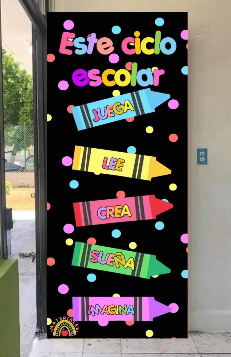 Diseño de periódico mural para el nuevo ciclo escolar. Foto: Pinterest Diseño de periódico mural para el nuevo ciclo escolar. Foto: Pinterest.