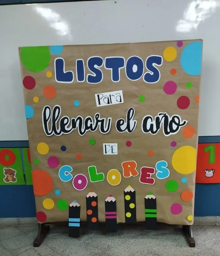 Diseño de periódico mural para el nuevo ciclo escolar. Foto: Pinterest Diseño de periódico mural para el nuevo ciclo escolar. Foto: Pinterest.