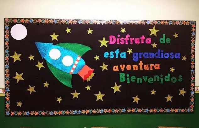 Diseño de periódico mural para el nuevo ciclo escolar. Foto: Pinterest Diseño de periódico mural para el nuevo ciclo escolar. Foto: Pinterest.