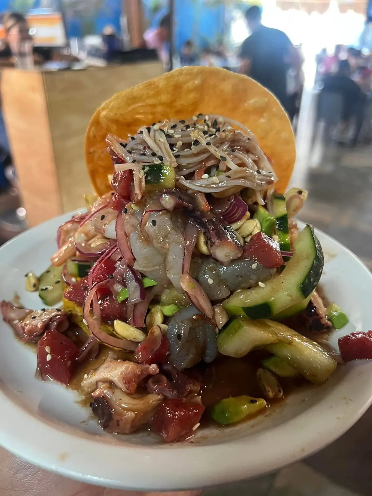 Tostada Topolobampo en Mariscos El Maviri. Foto: Cortesía. Tostada Topolobampo en Mariscos El Maviri. Foto: Cortesía.