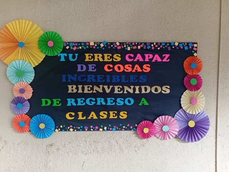 Diseño de periódico mural para el nuevo ciclo escolar. Foto: Pinterest Diseño de periódico mural para el nuevo ciclo escolar. Foto: Pinterest.