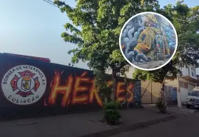 Un mural que honra a héroes de puro corazón en la Estación de Bomberos Veteranos de Culiacán