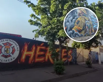 Un mural que honra a héroes de puro corazón en la Estación de Bomberos Veteranos de Culiacán