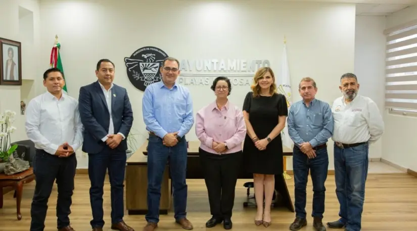 Revisan avances del Viviendas para el Bienestar en Rosarito. Foto: Cortesía