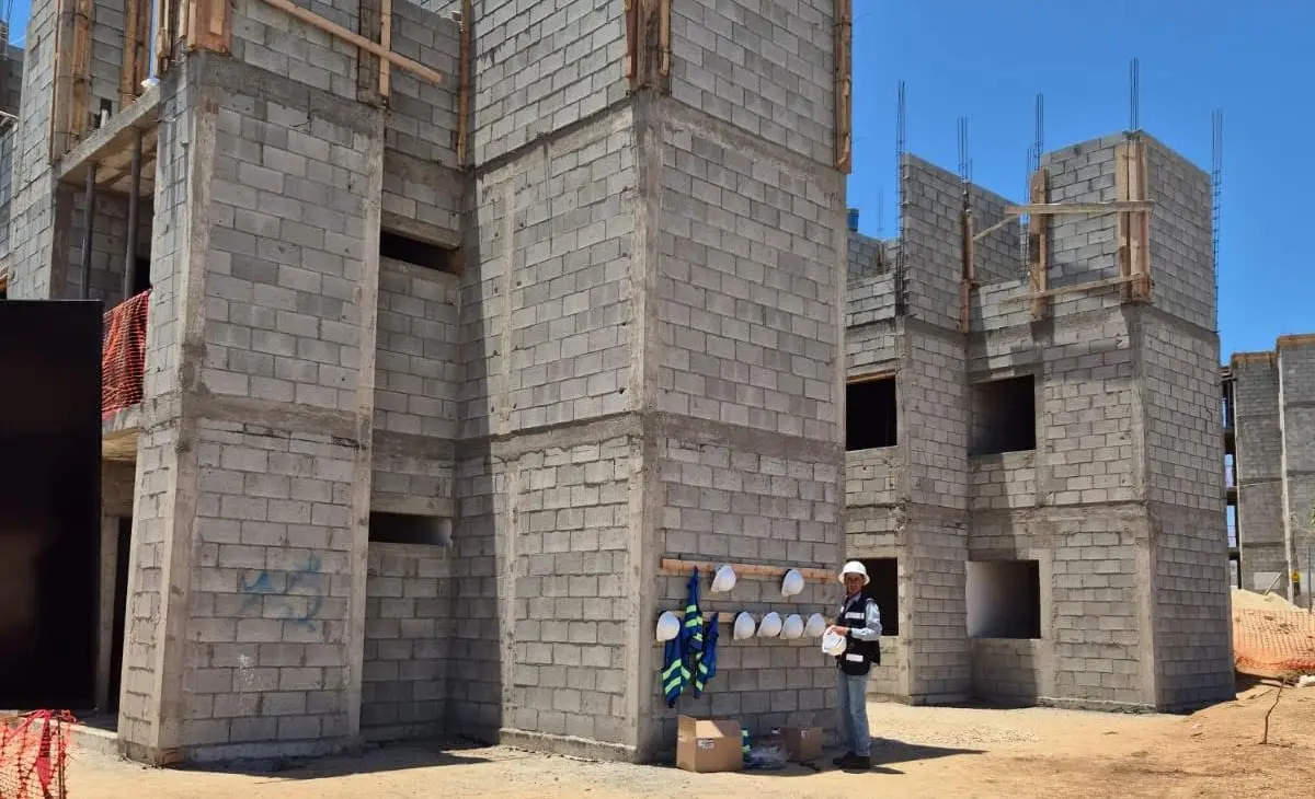Las Viviendas para el Bienestar en Playas de Rosarito, serán de formato vertical. Foto: Cortesía