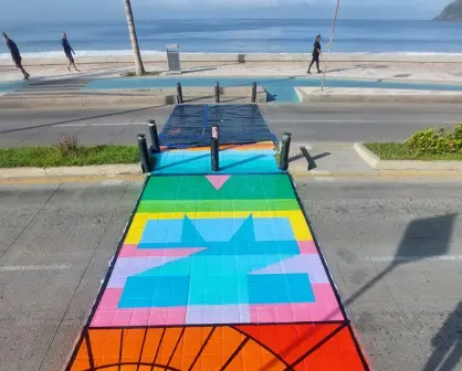 Mazatlán celebra el Día del Peatón con pasos peatonales artísticos en la avenida Del Mar