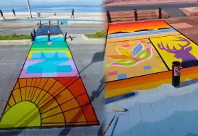 Impulsan arte urbano en pasos peatonales de Mazatlán para fomentar la seguridad vial
