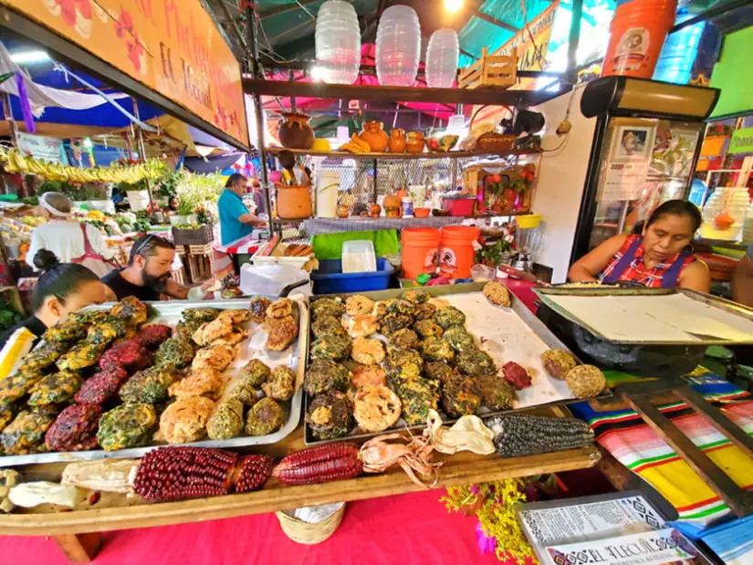 El Tlecuil en el mercado de Tepoztlán. Foto: Cortesía.