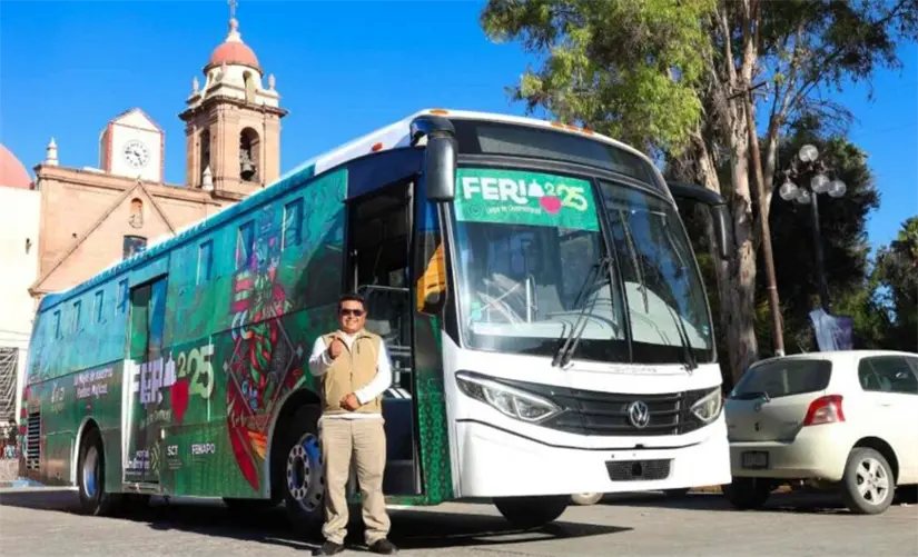 Transporte para la Feria Nacional Potosina 2025. Foto: cortesía.