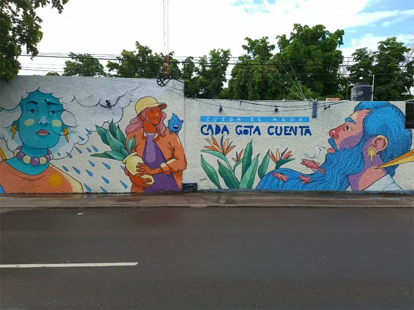 El artista Braulio Armenta agradeció la oportunidad de compartir su mensaje a través del arte urbano.