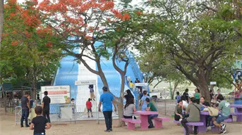 Risas y adrenalina: el tobogán o resbaladilla con costales que nunca pasa de moda en Culiacán