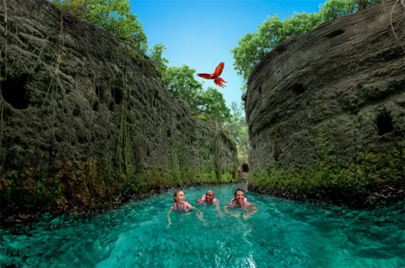 Disfruta de las aguas cristalinas del Parque Xcaret. Foto: cortesía Disfruta de las aguas cristalinas del Parque Xcaret. Foto: cortesía.