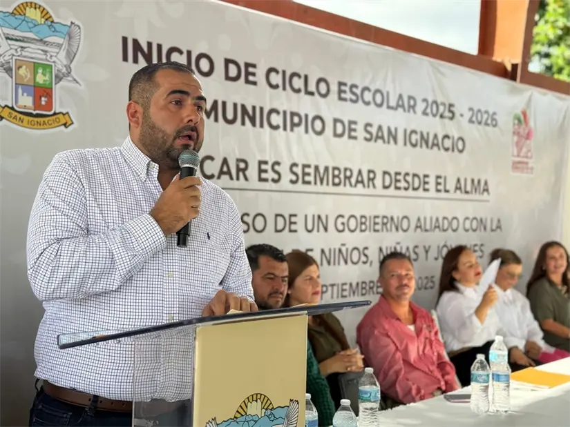 Arranque ciclo escolar 2025-2026 en San Ignacio, Sinaloa.