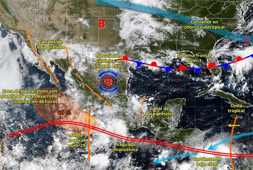 ¿En qué estados lloverá esta semana? Clima del 1 al 5 de septiembre Continuarán las lluvias durante esta semana en gran parte de México. Imagen: Conagua
