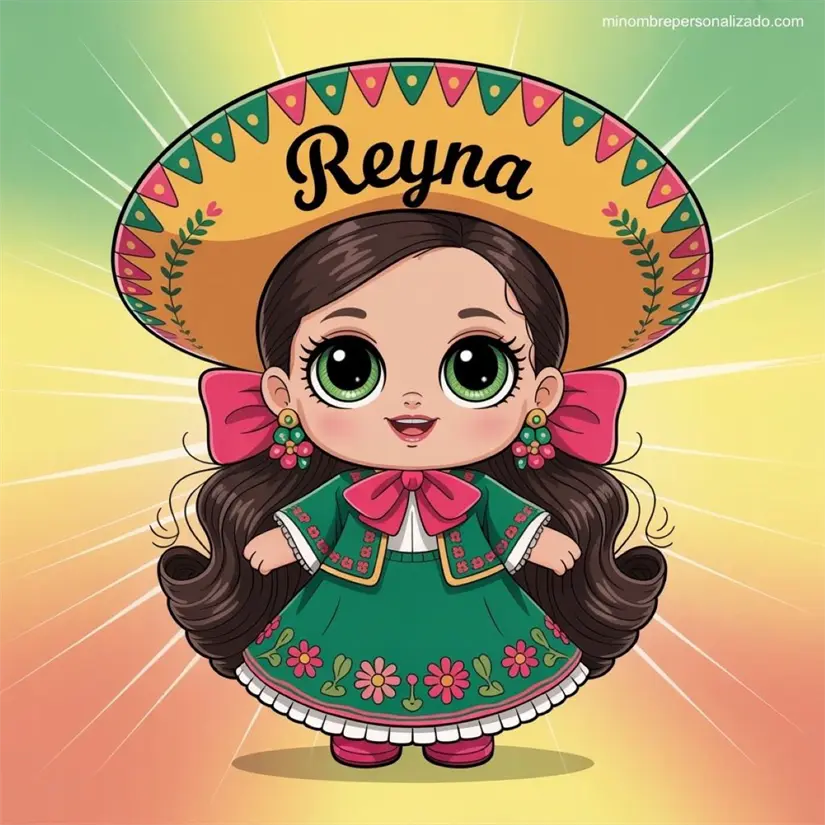 Nombre de mujer con temática mexicana Nombre de mujer con temática mexicana. Foto: Mi nombre personalizado