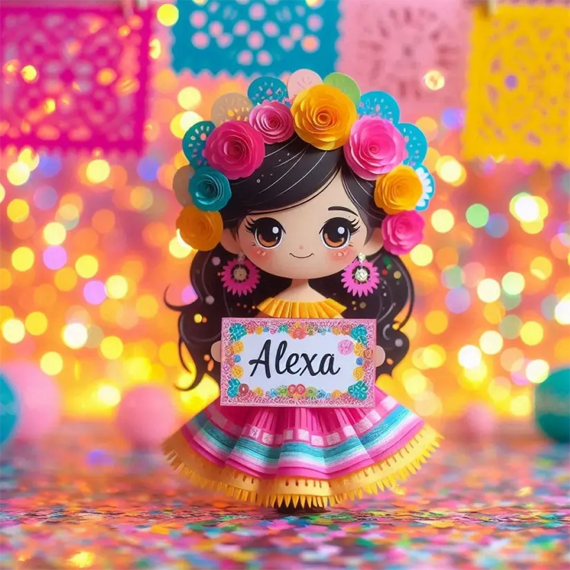 Nombre de Alexa con temática mexicana Nombre de Alexa con temática mexicana. Foto: Esta soy yo