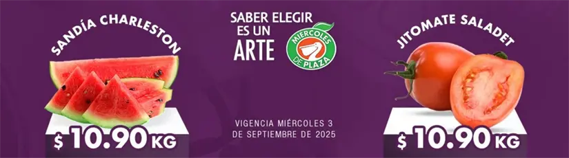 Miércoles de Plaza en La Comer: ofertas del 3 de septiembre Aprovecha las ofertas en frutas y verduras del Miércoles de Plaza. Imagen: La Comer